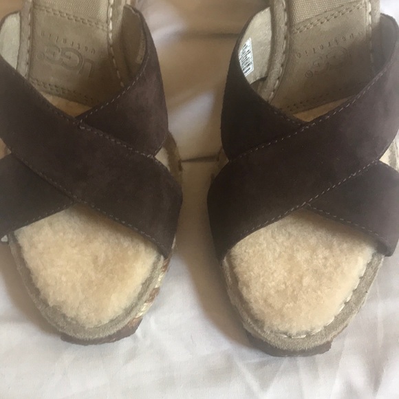 UGG AUSTRALIA MARGOT WEDGE SANDALS - Picture 3 of 12